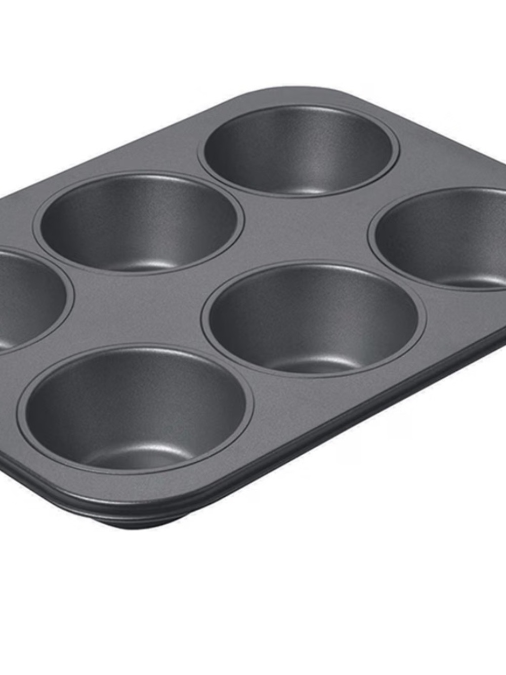 6-Cup Nonstick Muffin Pan - Gray